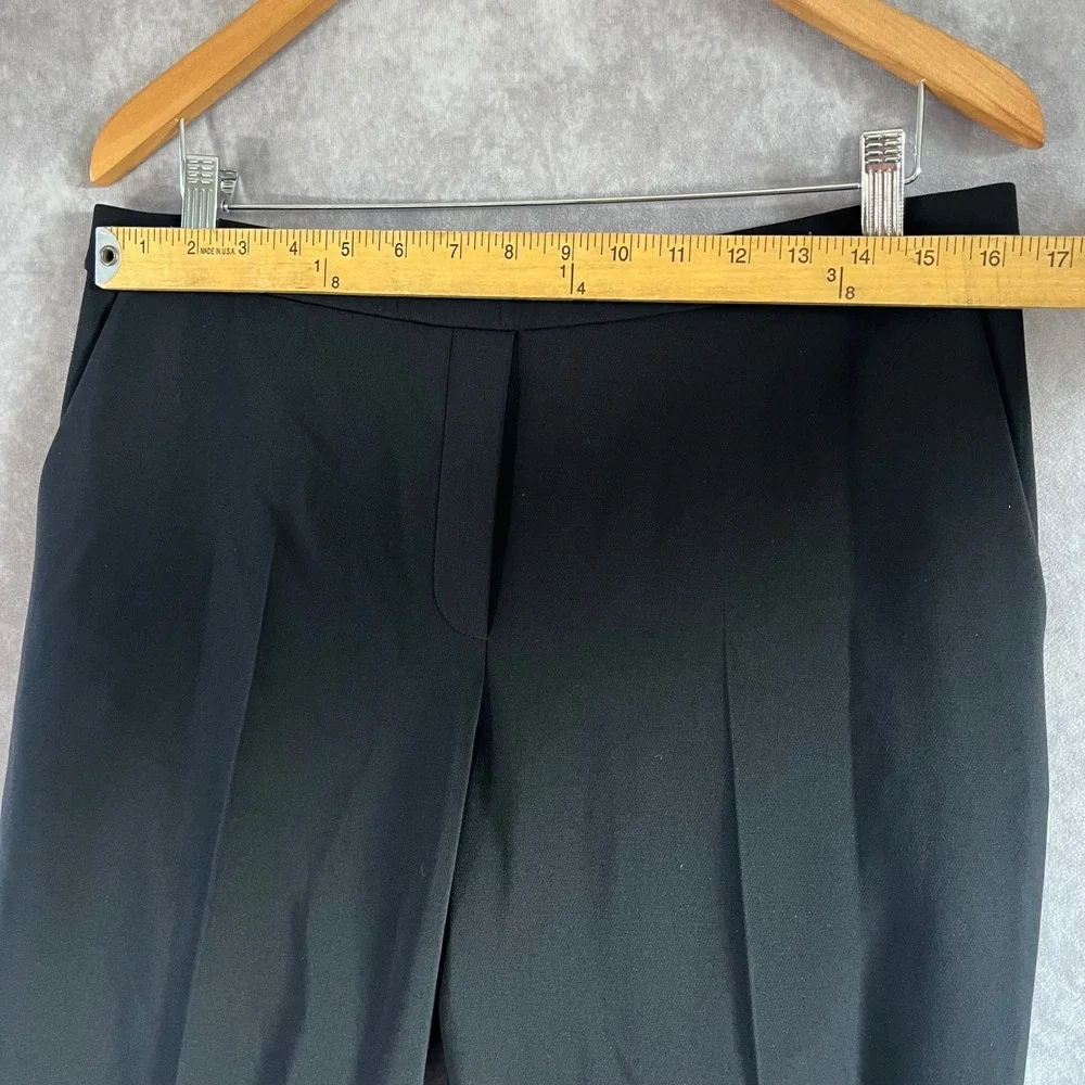 Theory Treeca Pull On Admiral‎ Crepe Pants Womens 12 Black Tapered K0109203